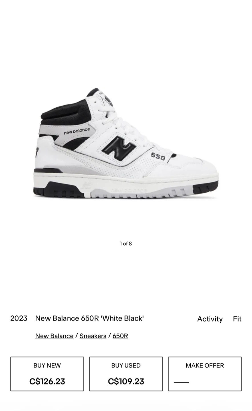 New Balance 650 High-Top Sneakers - photo 2