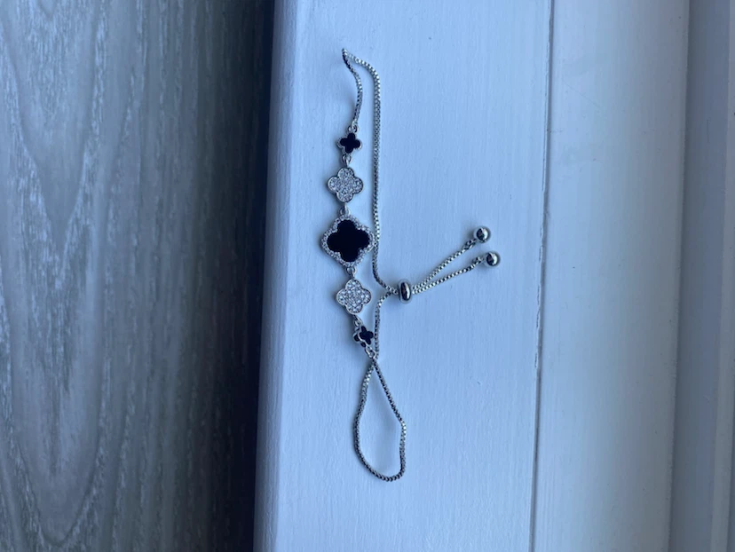 Clover Charm Bracelet with Adjustable Chain