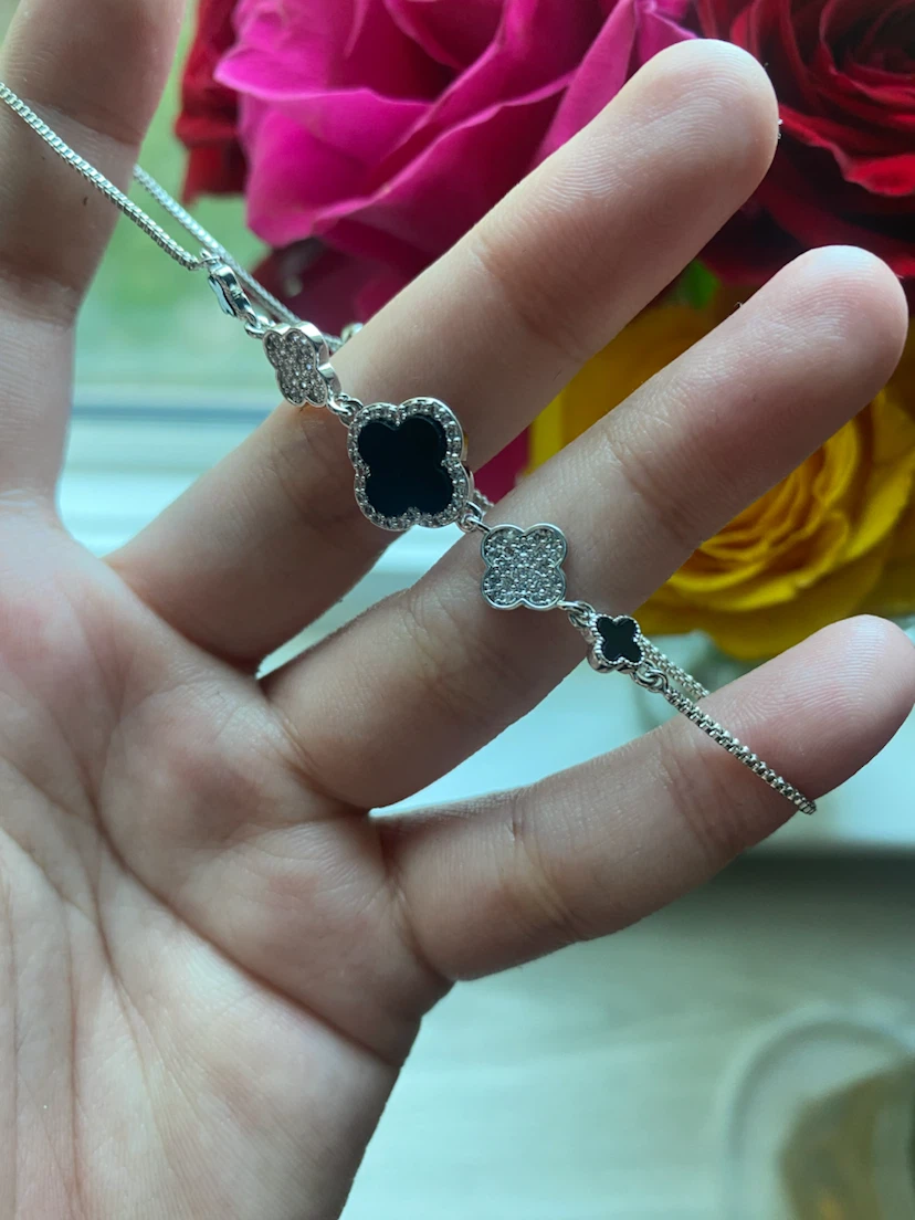 Clover Charm Bracelet with Adjustable Chain - photo 3