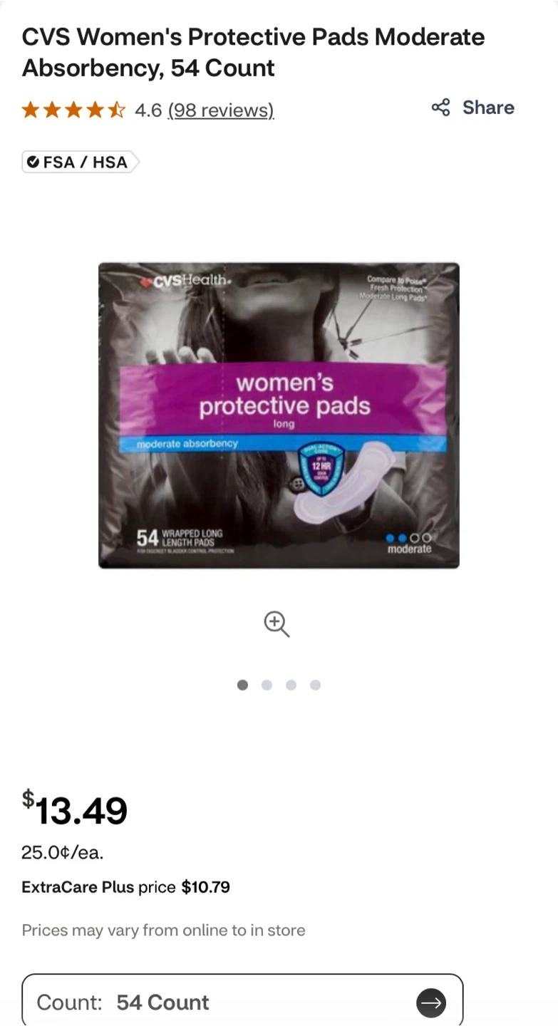 Cvs brand protective pads (set of 2)
