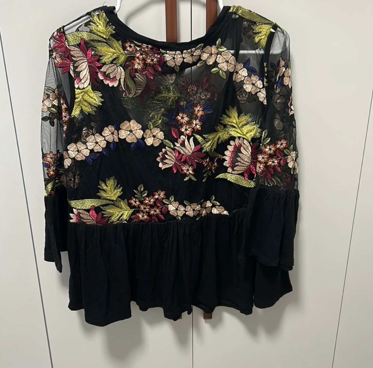 Eri + Ali Embroidered Mesh Blouse - photo 3