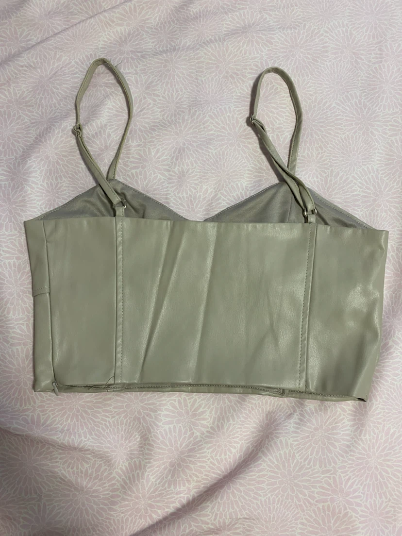 ZARA Faux Leather Camisole Top - photo 5