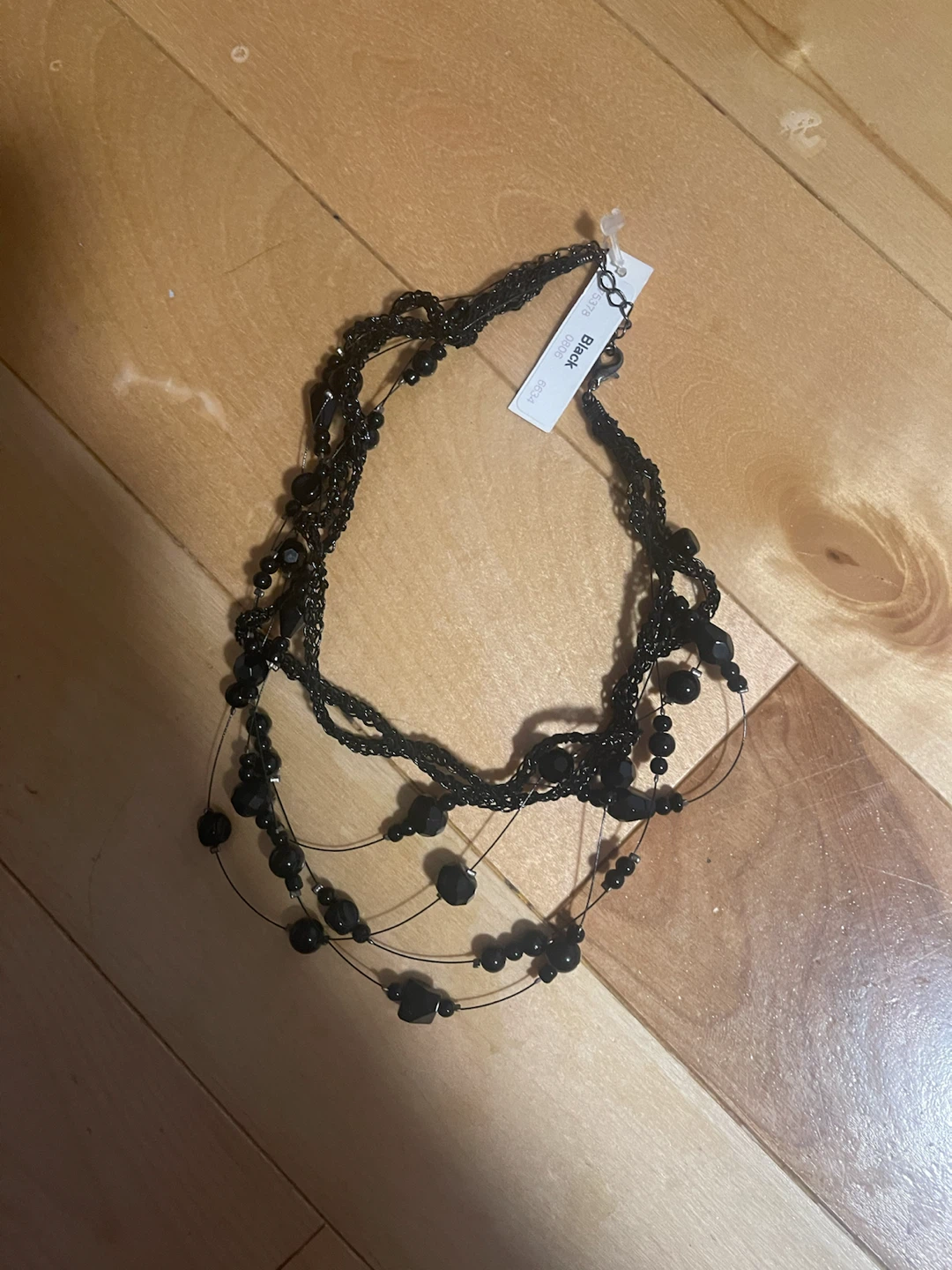 Black Beaded Necklace