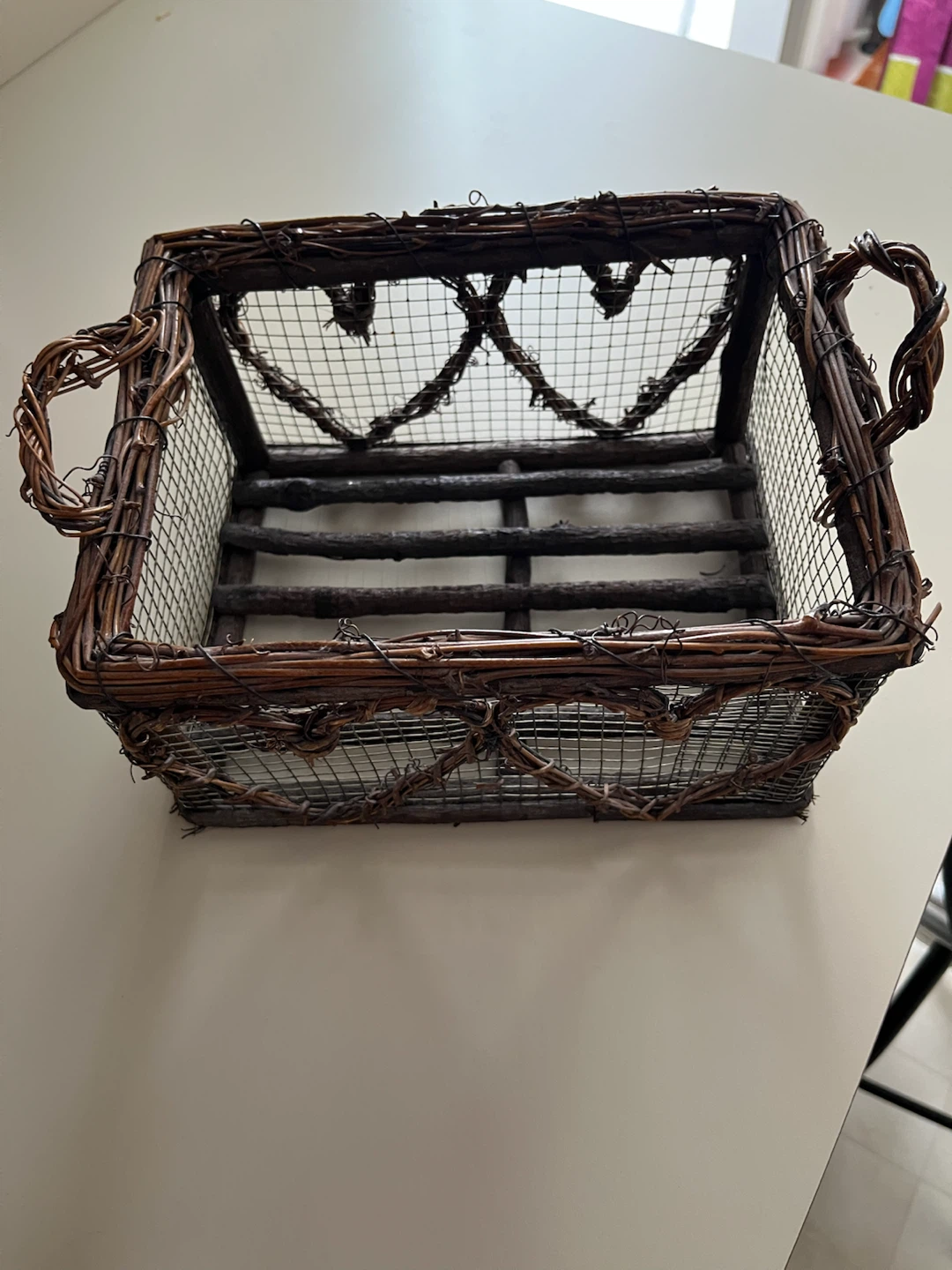 Decorative Woven Baskets with Hearts (Set of 2) - photo 2