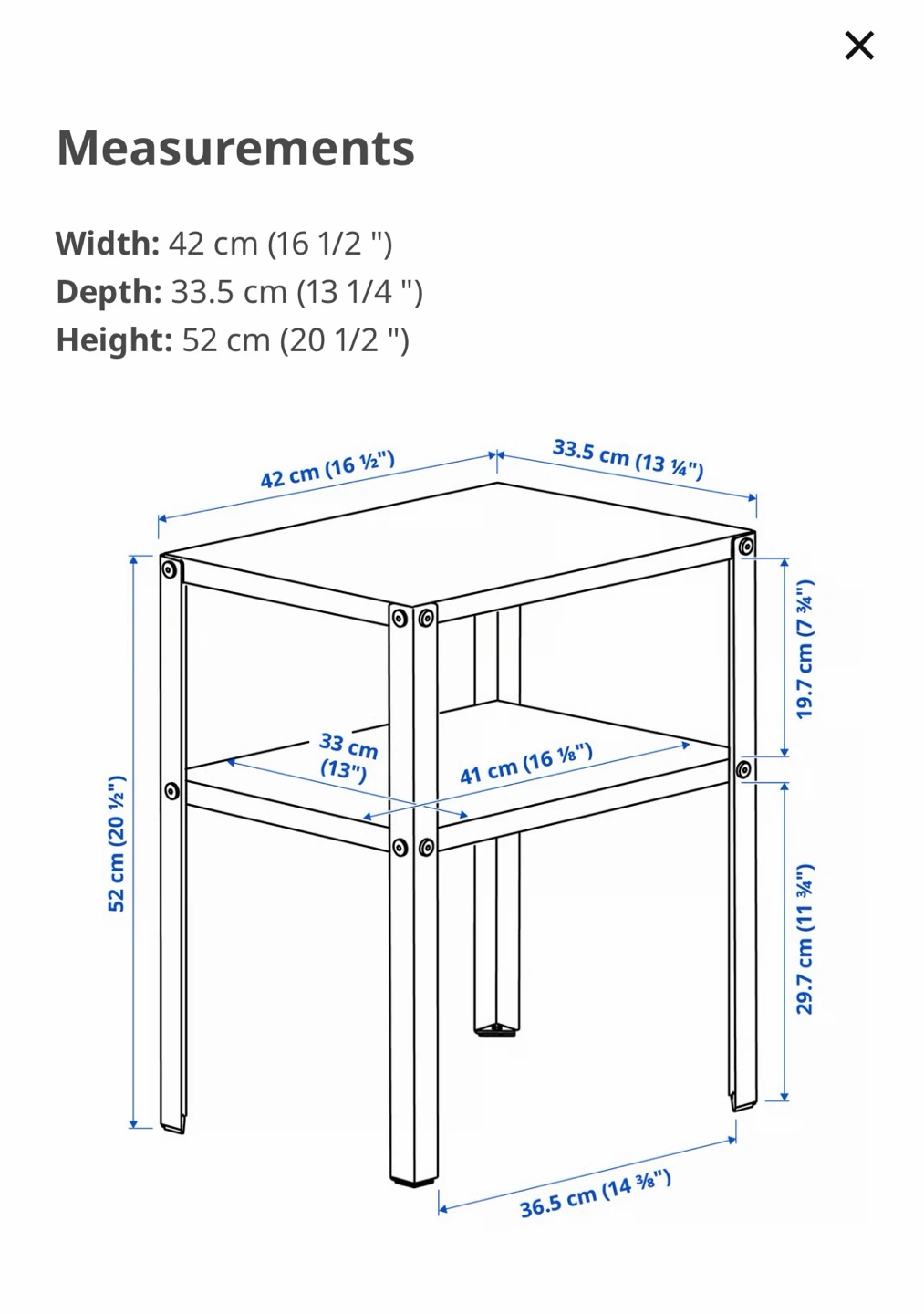 Pair of IKEA Black Metal Side Tables - photo 3