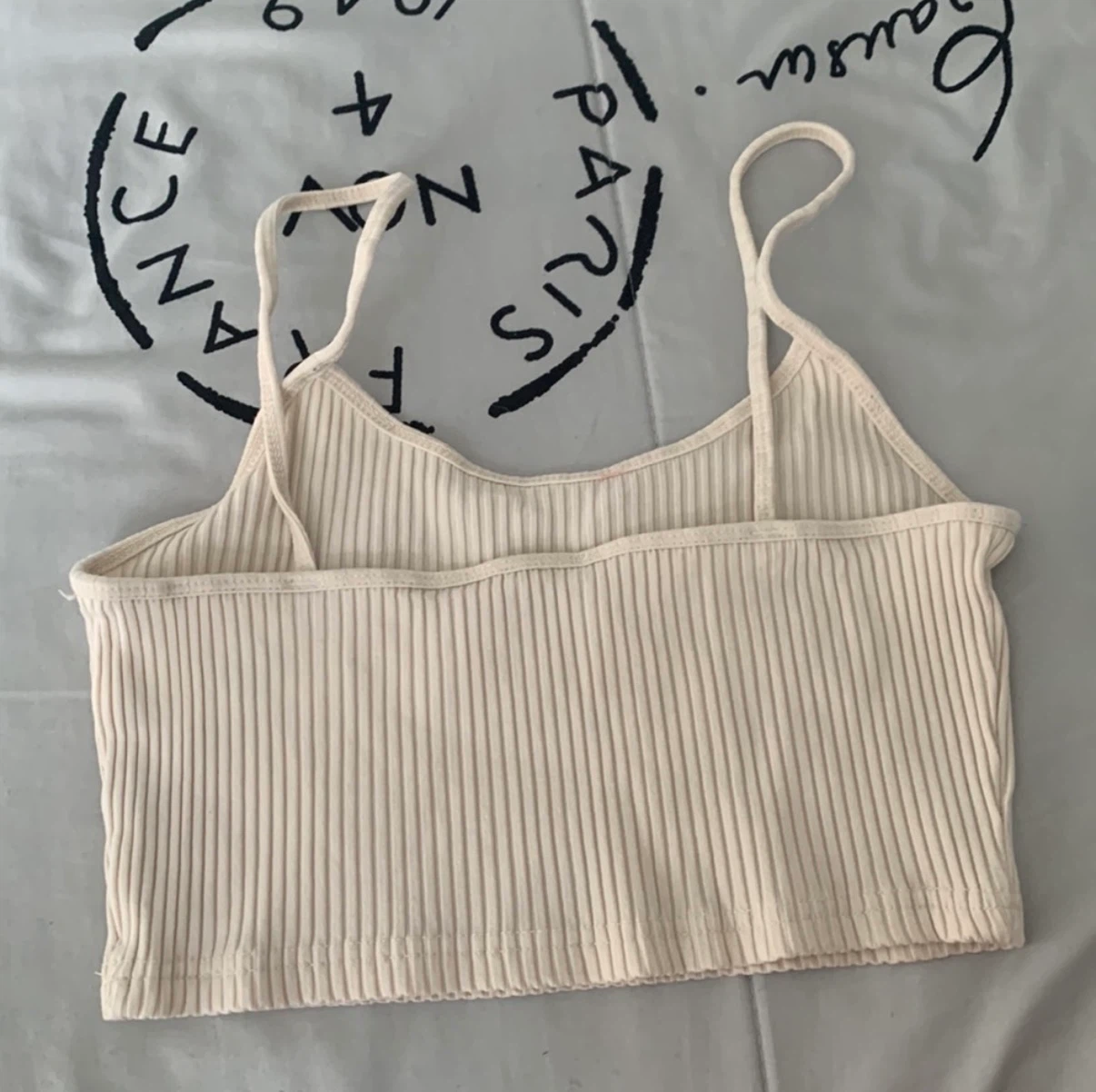 Wilfred Free Beige Ribbed Tank Top M - photo 2
