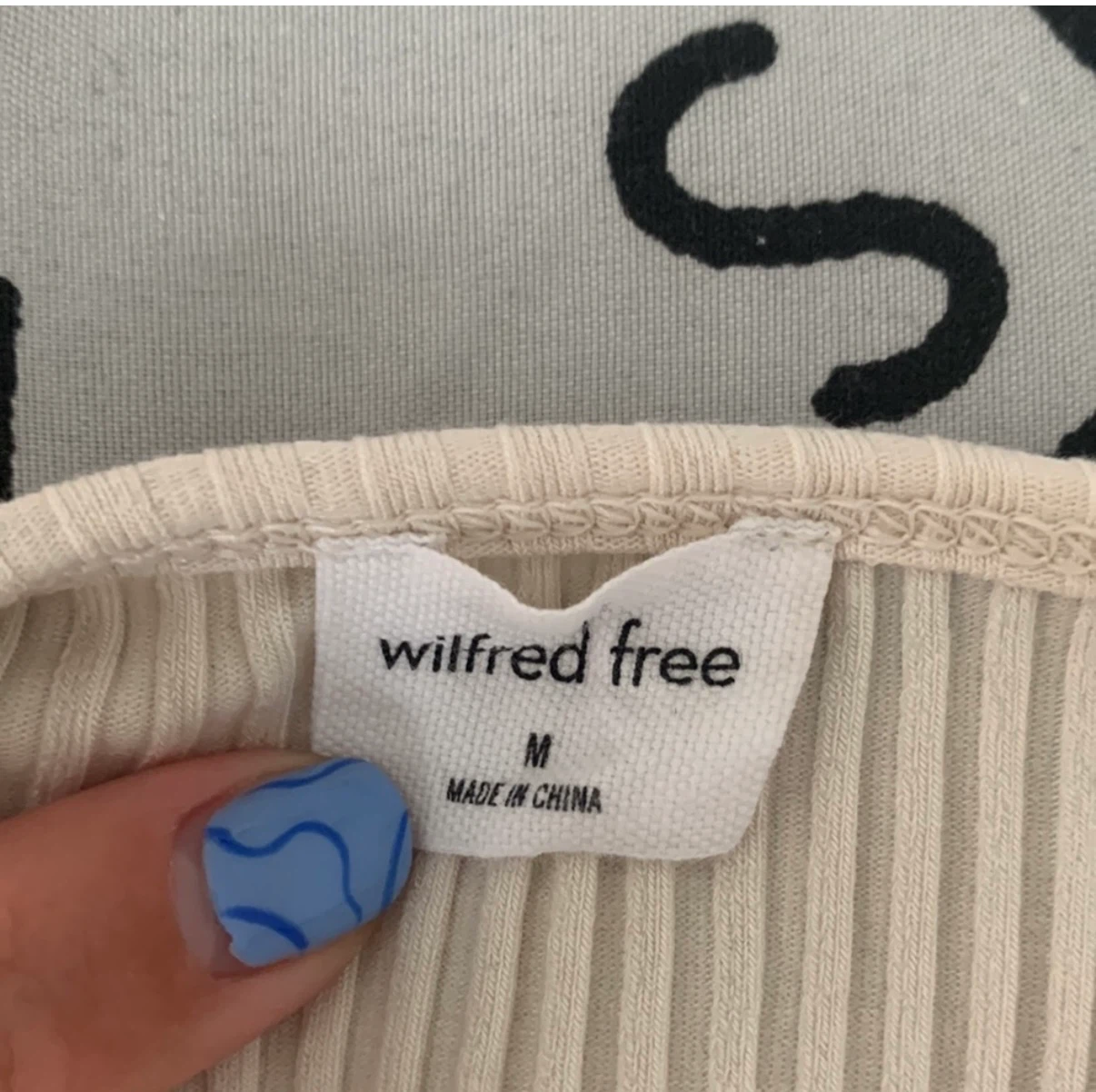 Wilfred Free Beige Ribbed Tank Top M - photo 3