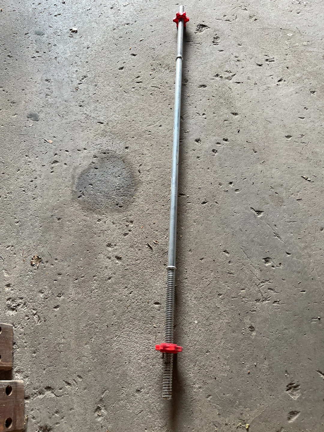 Barbell Bar with Red Spin-Lock Collars