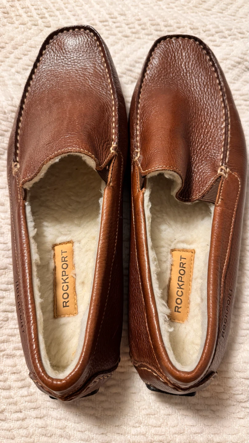 Rockport Men's Leather Lined Slippers