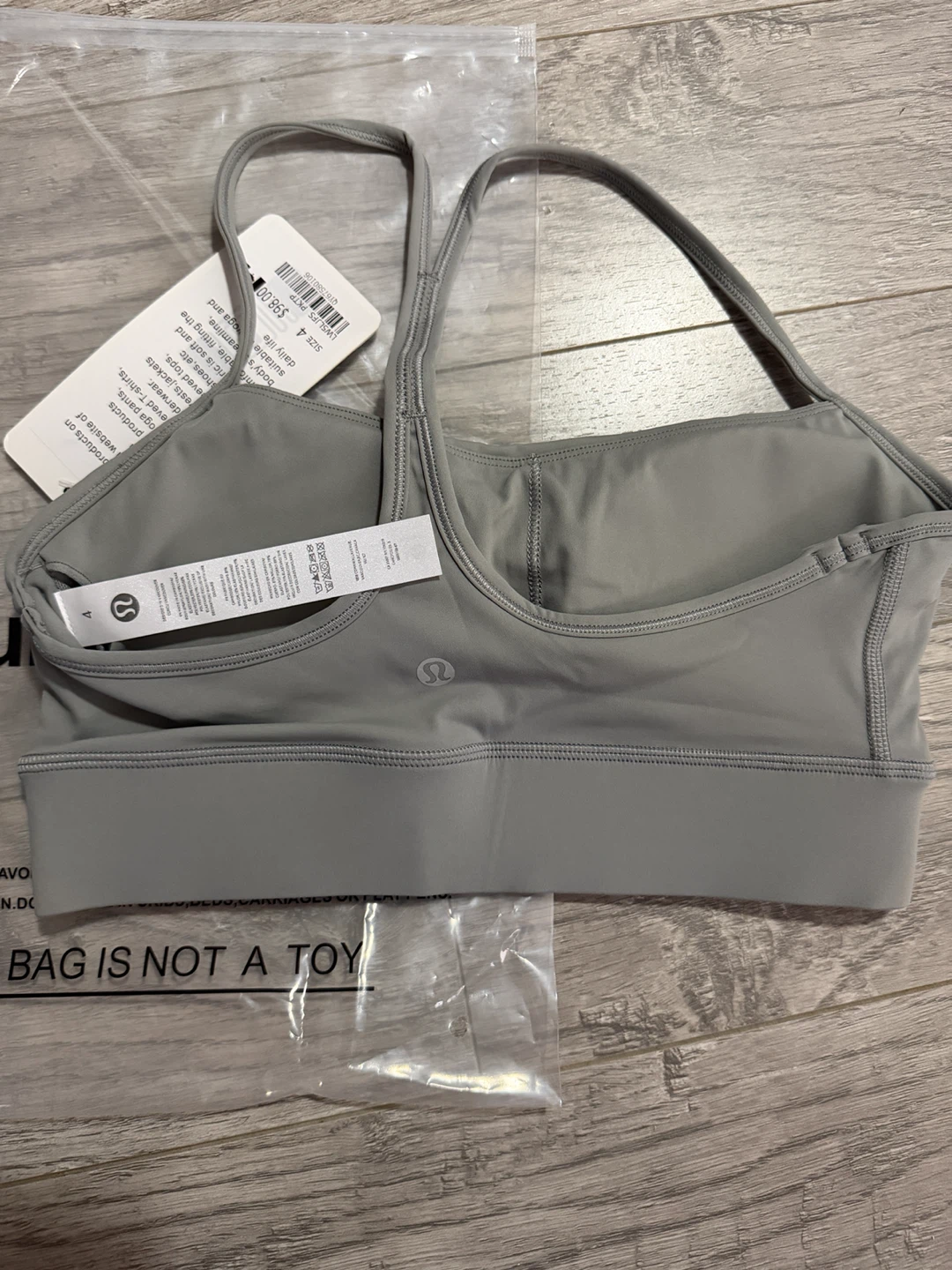 Lululemon Grey Sports Bra and Leggings Set Size 4 - photo 2