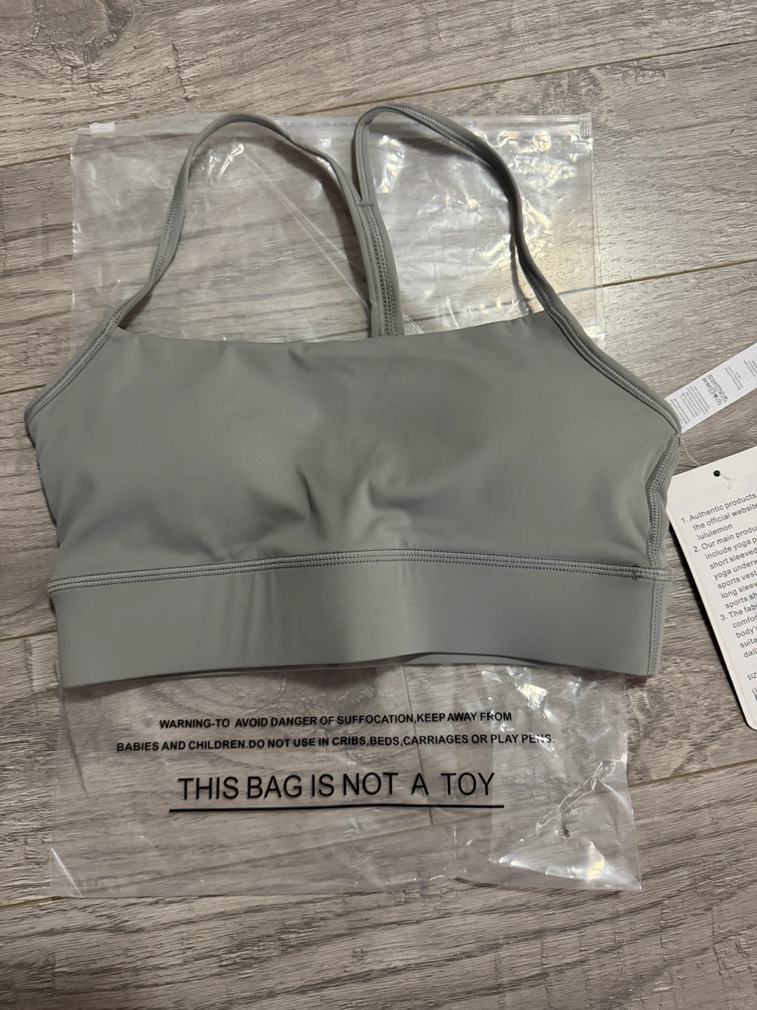 Lululemon Grey Sports Bra and Leggings Set Size 4 - photo 3