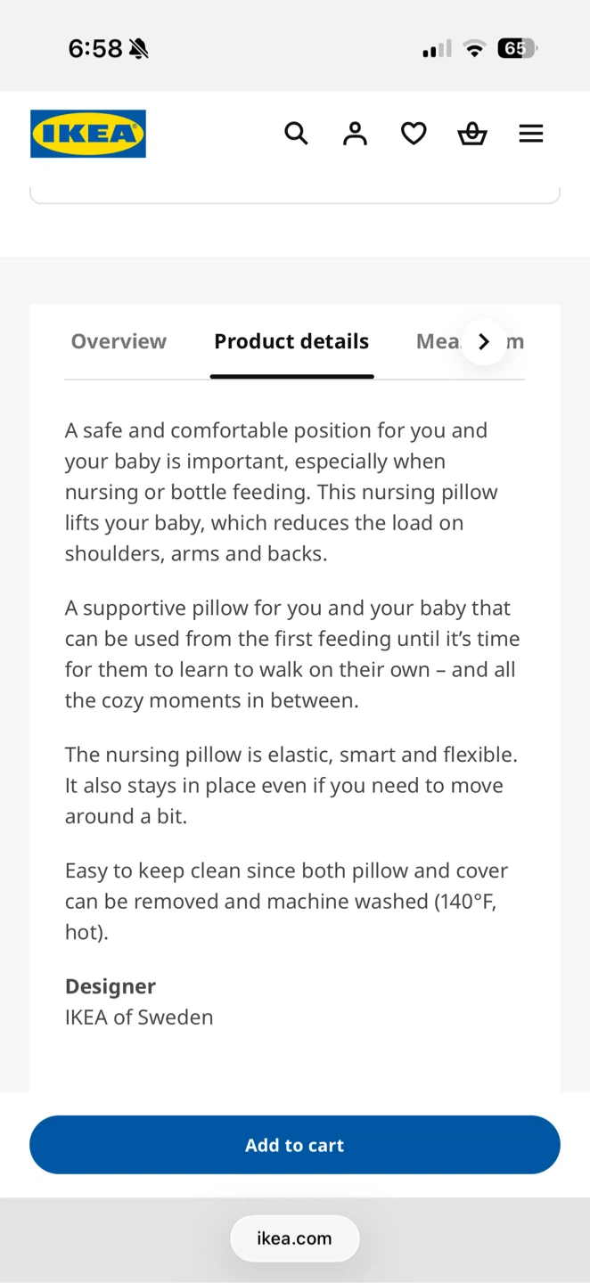 IKEA LEN Nursing Pillow - photo 3