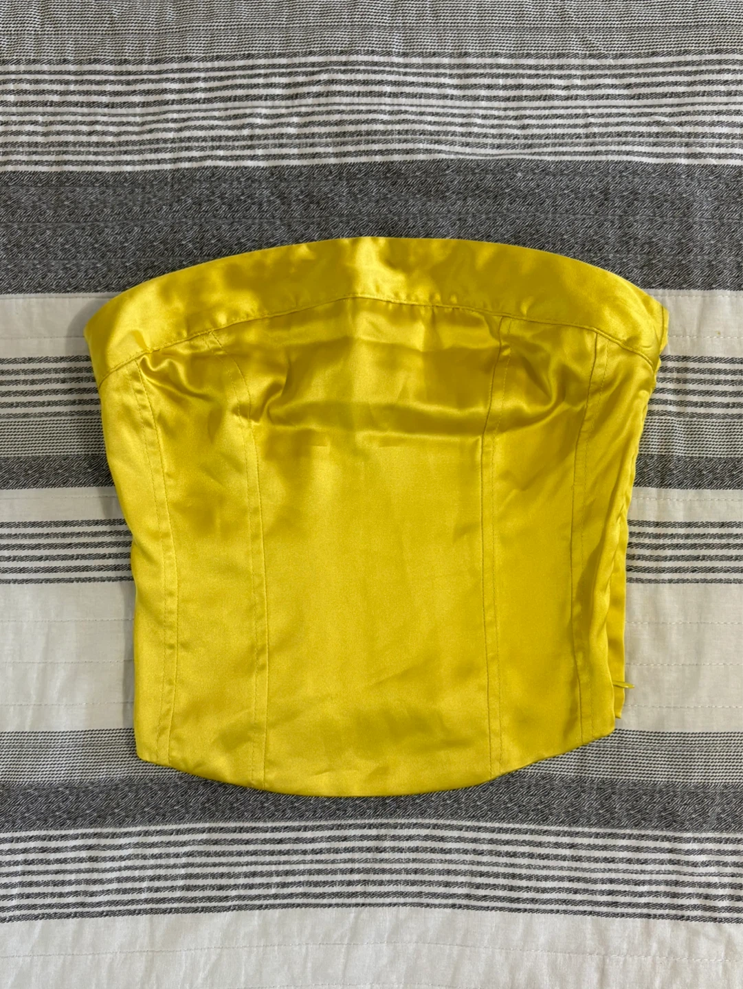 Wild Fable Yellow Smocked Corset Top