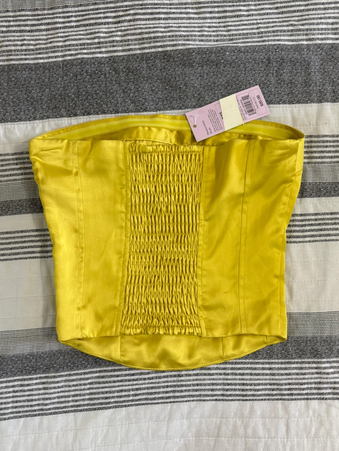 Wild Fable Yellow Smocked Corset Top - photo 2