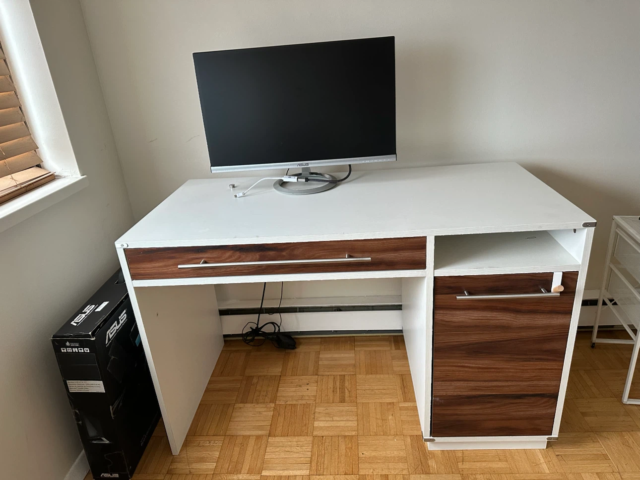 White and Wood Desk