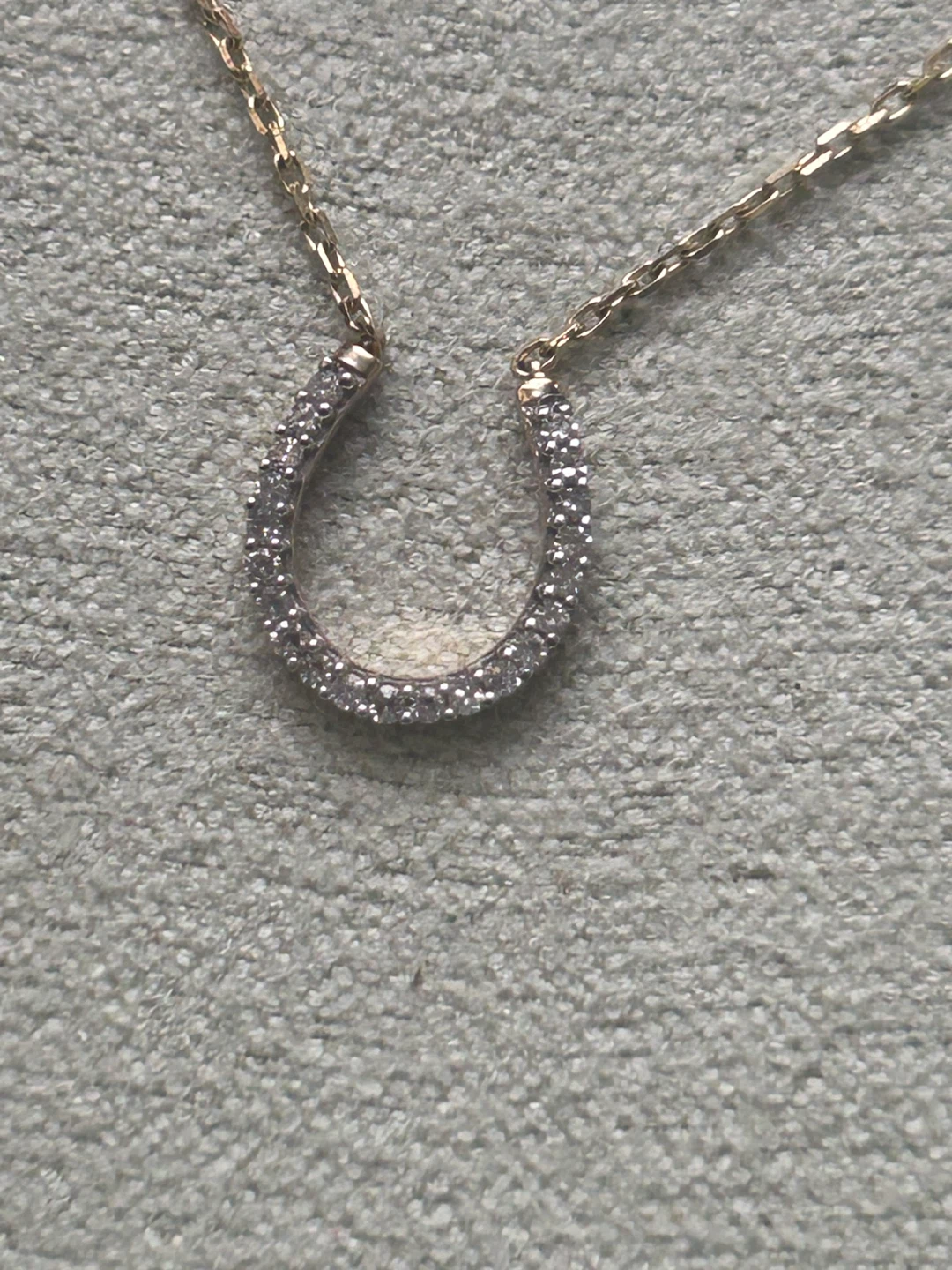 585 14k Horseshoe Necklace with Natural Diamonds - photo 2