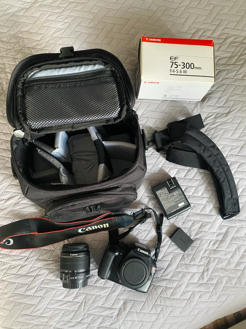 Canon T3 with 18-55mm IS Lens + EF 75-300mm Lens - photo 2