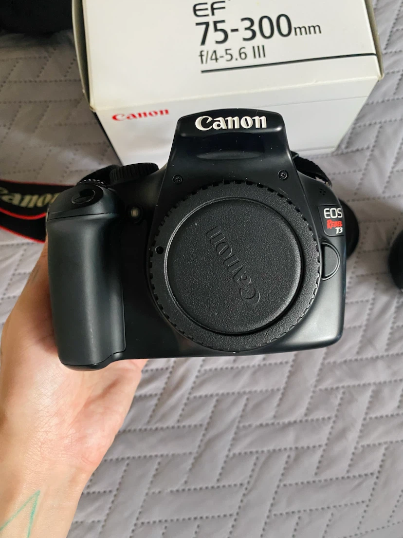 Canon T3 with 18-55mm IS Lens + EF 75-300mm Lens - photo 3