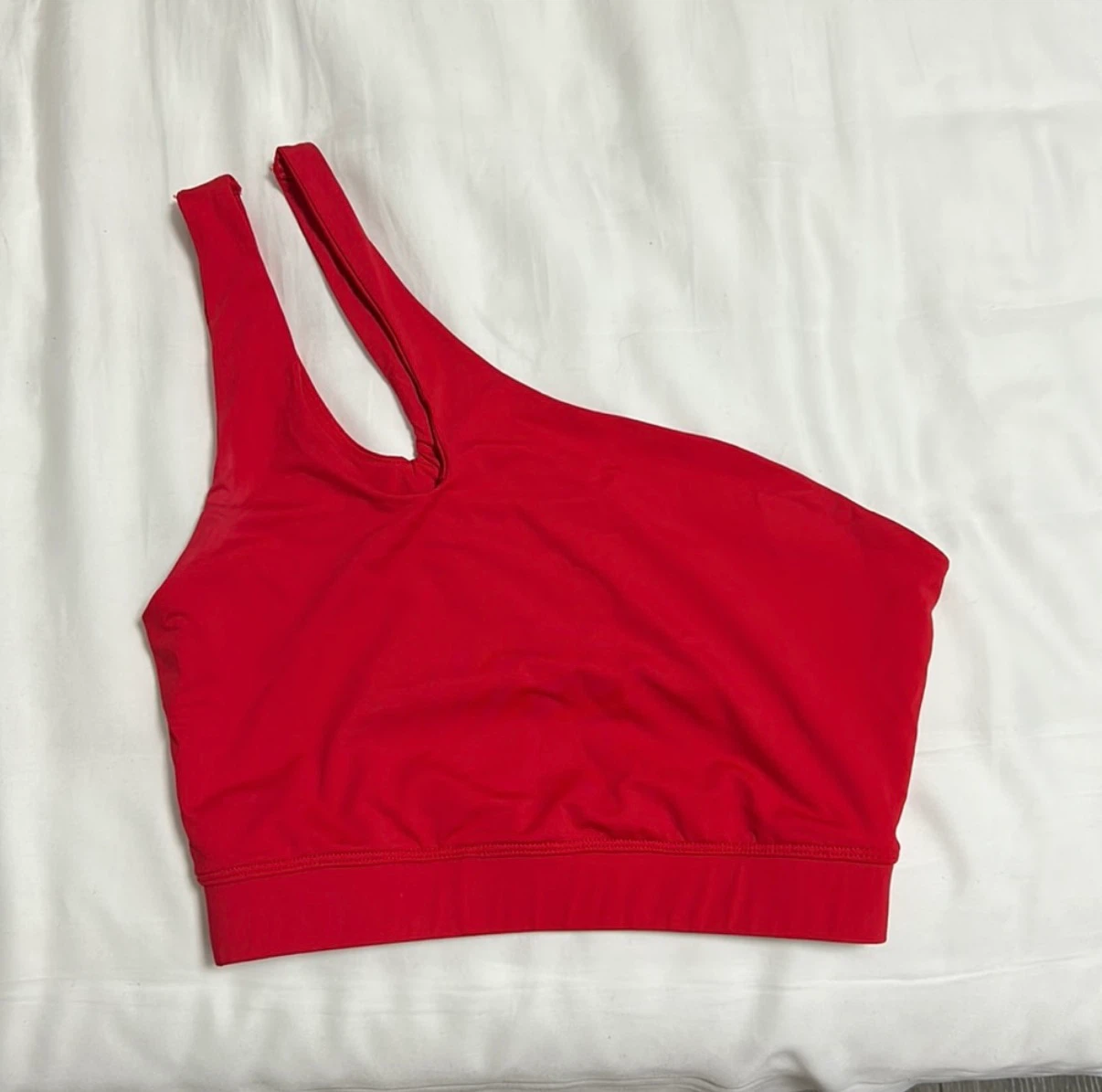 Red One-Shoulder going out top