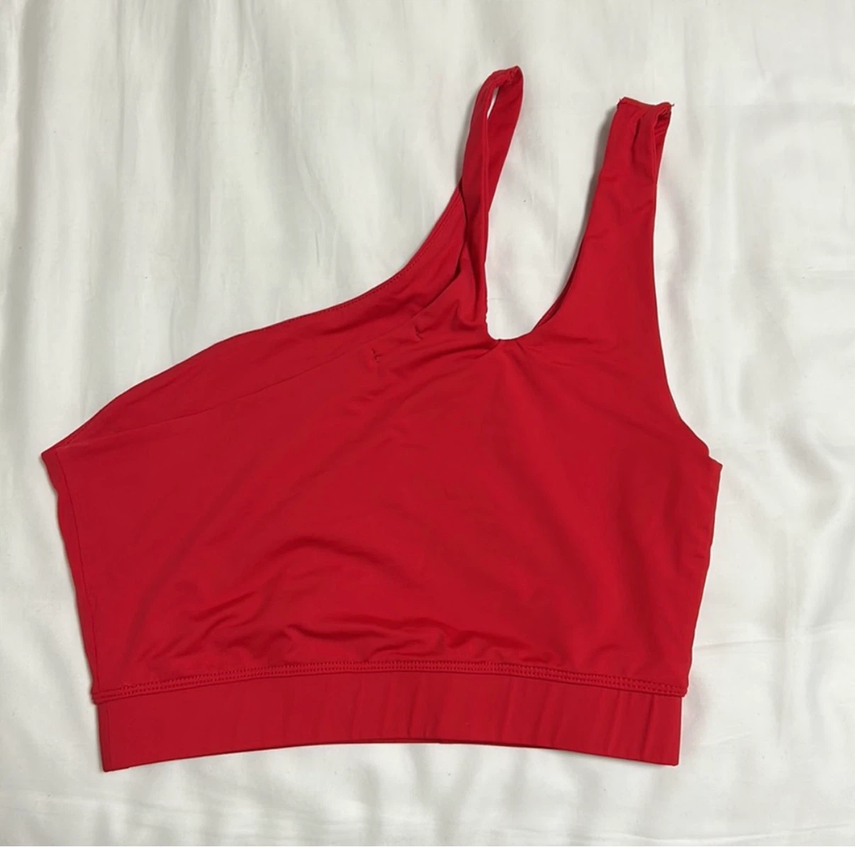 Red One-Shoulder going out top - photo 2