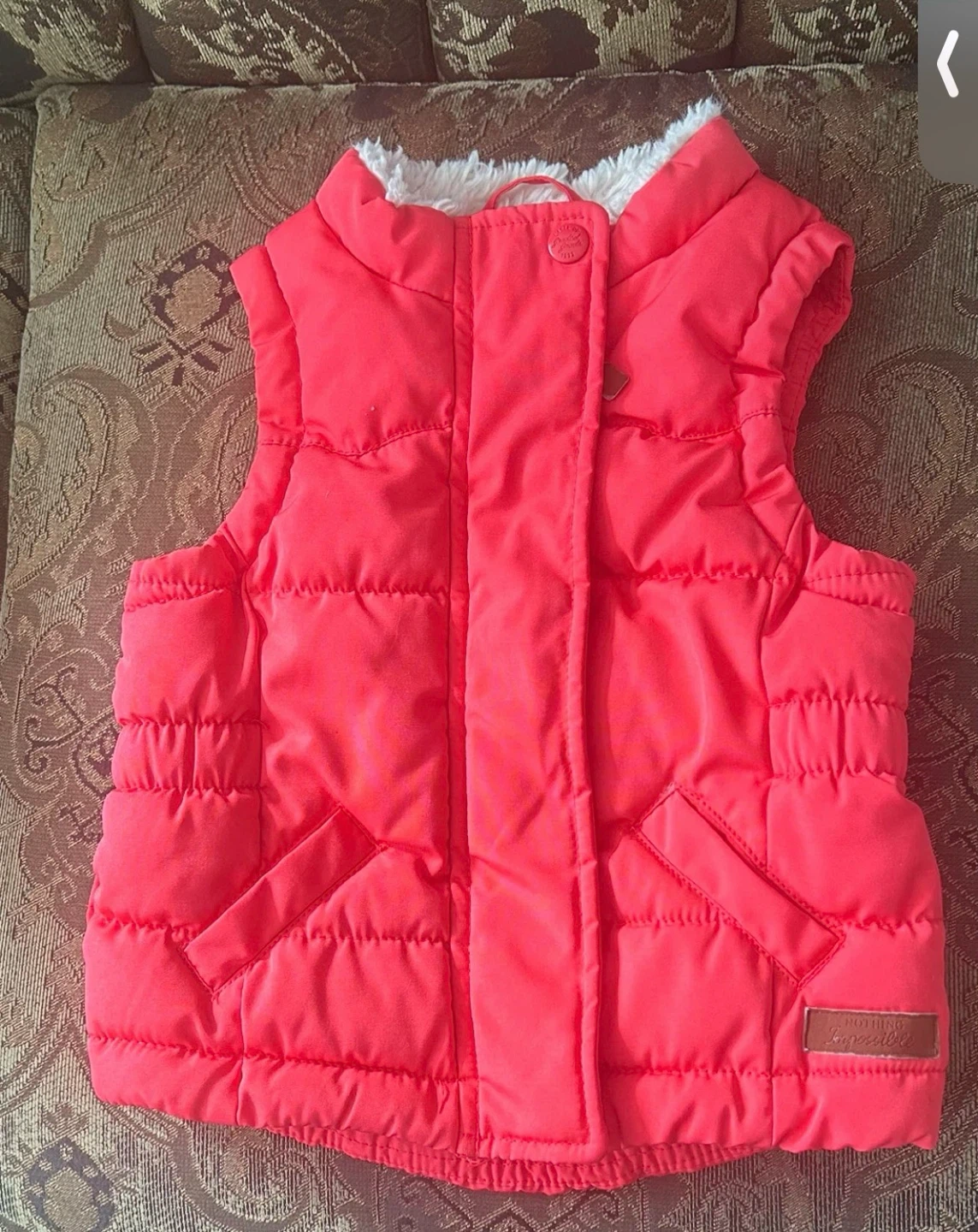 H&M Kids Puffer Vest - Red - Size 1Y-2Y