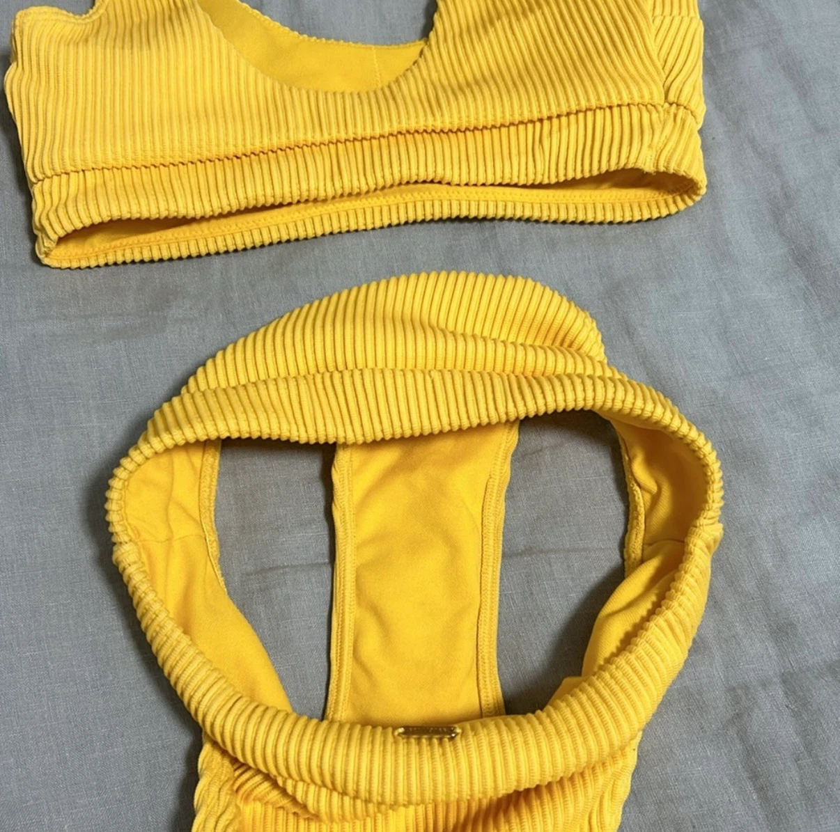 Hollister Yellow Ribbed Bikini Set - photo 3