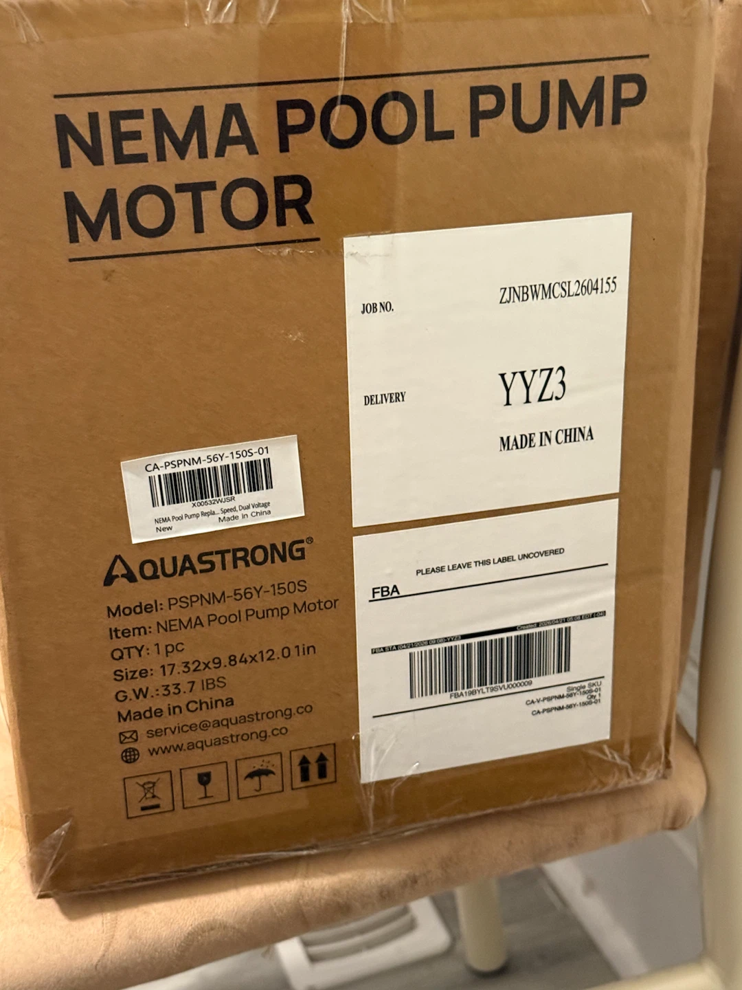 AquaStrong NEMA Pool Pump Motor 1.5 HP - photo 2