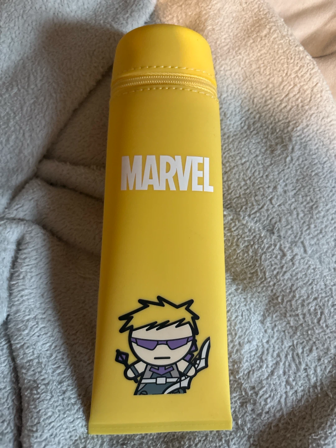 Yellow Marvel Hawkeye Pencil Case (Miniso)