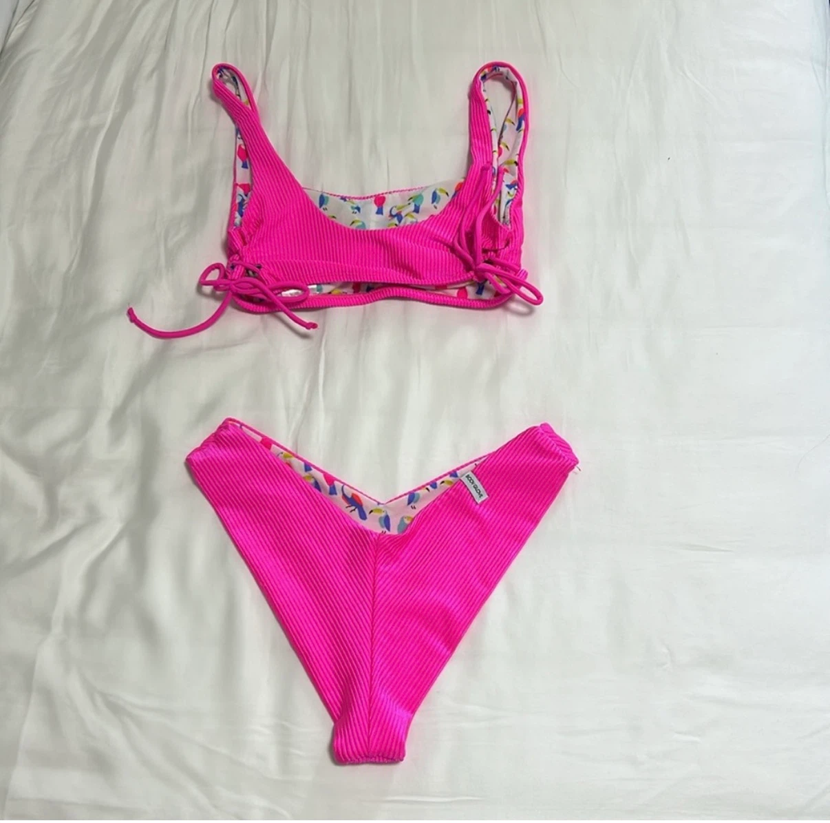 Pink Ribbed Bikini - photo 2