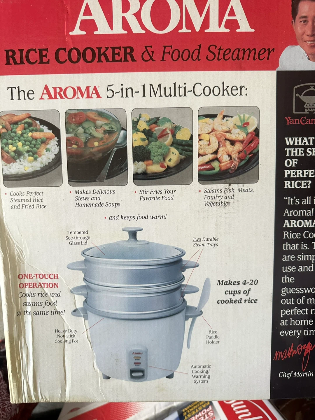 Aroma 5-in-1 Multi-Cooker Rice Cooker & Food Steamer