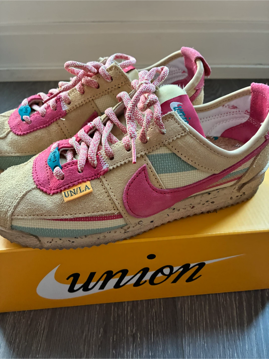 Nike Cortez SP x Union Sesame/Pink Clay-Dutch Green