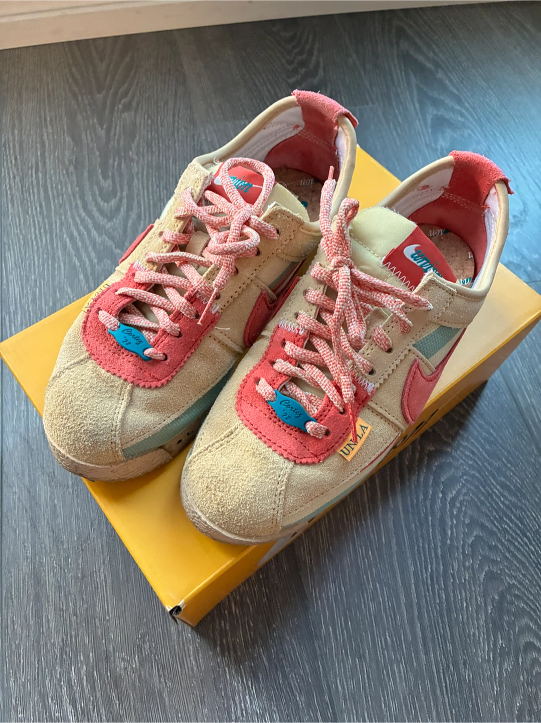 Nike Cortez SP x Union Sesame/Pink Clay-Dutch Green - photo 2