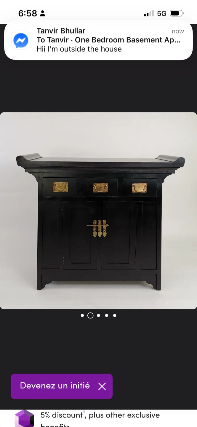 Black Console Table - photo 3