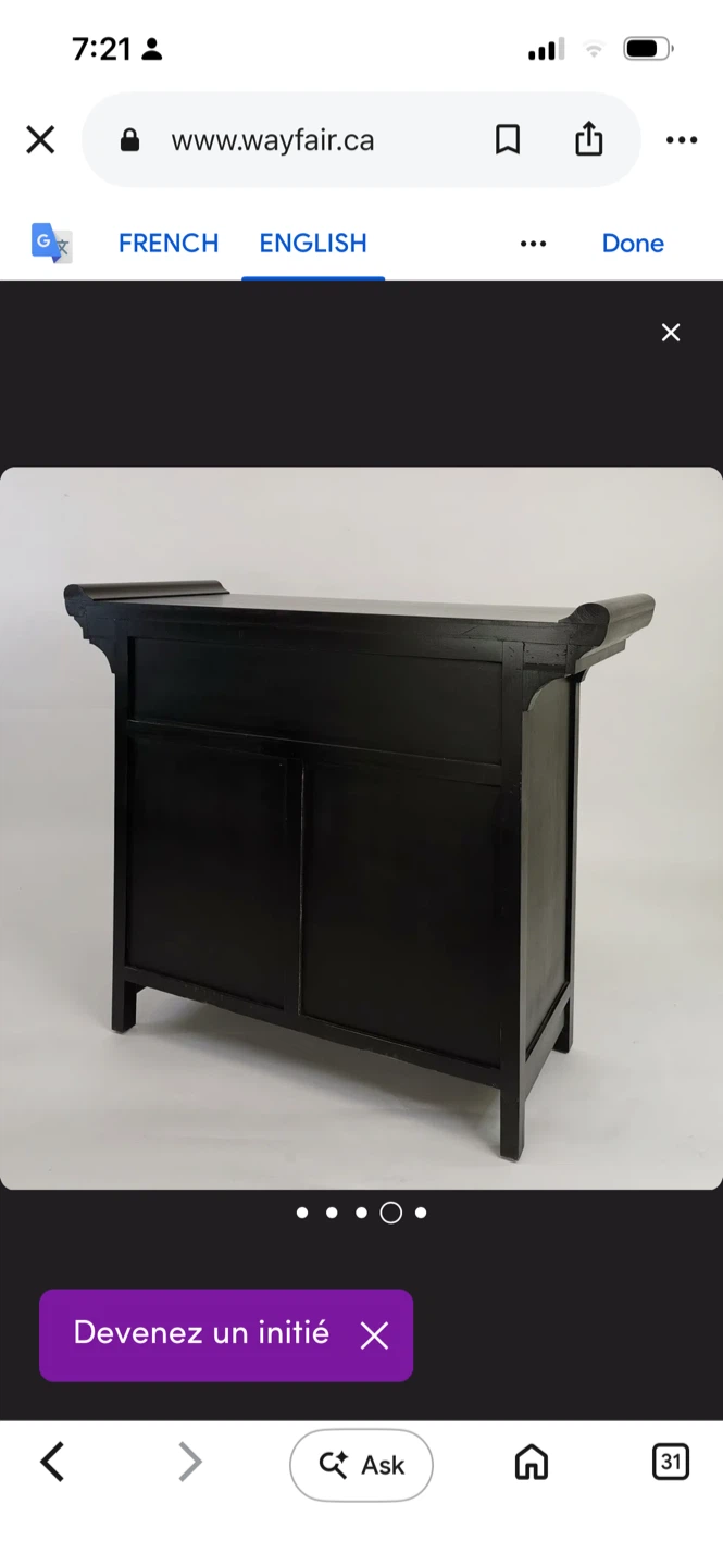 Black Console Table - photo 5