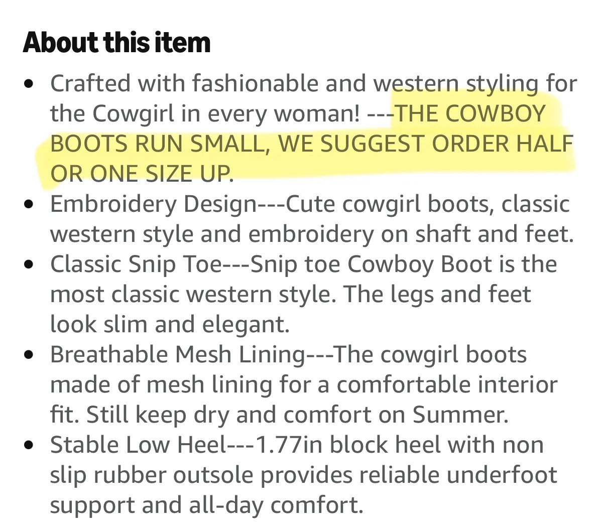 New SheSole Women’s Size US 6.5-7/ Size EUR 37 Cowboy Boots - photo 3