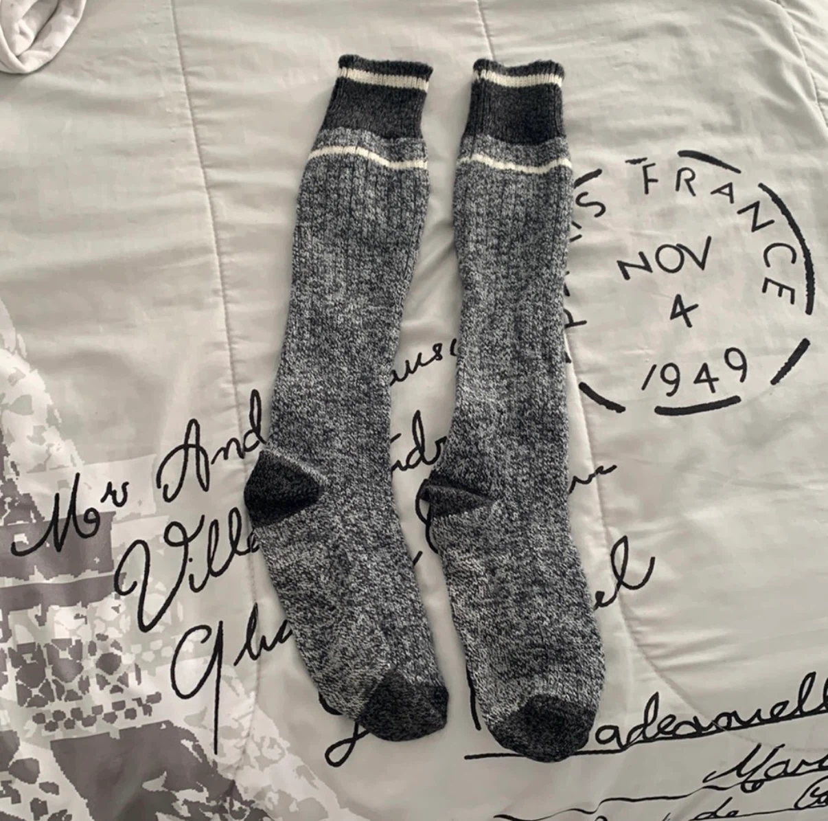 Grey Knee-High Socks