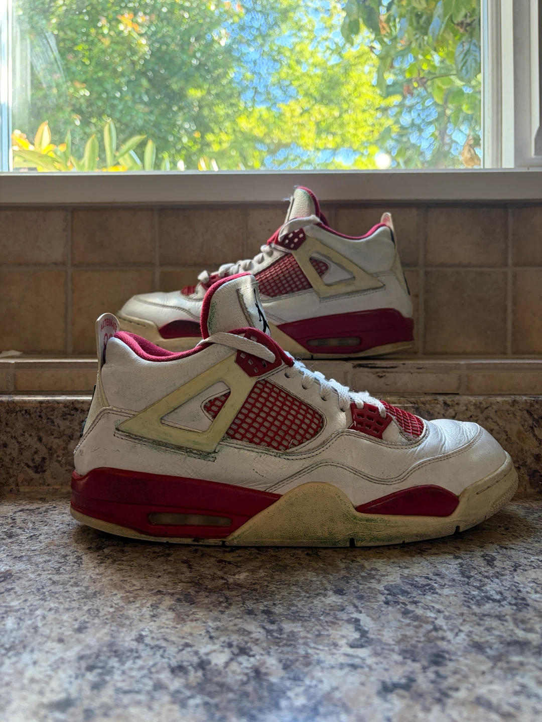 Air Jordan 4 Retro White Red Sneakers