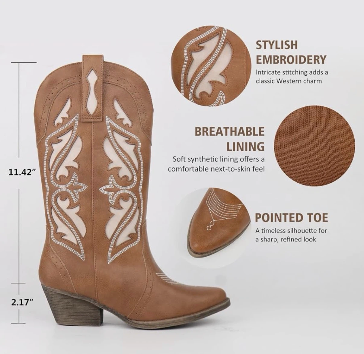New Hawkwell Women's US Size 11 Cowgirl Western Boots - photo 2