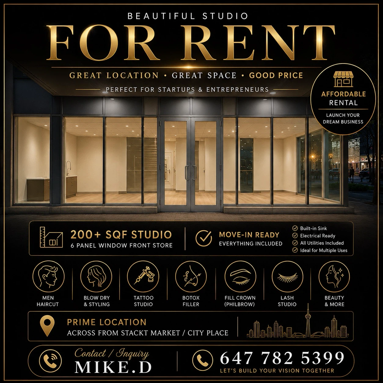 Beautiful Studio for Rent - Prime Location
