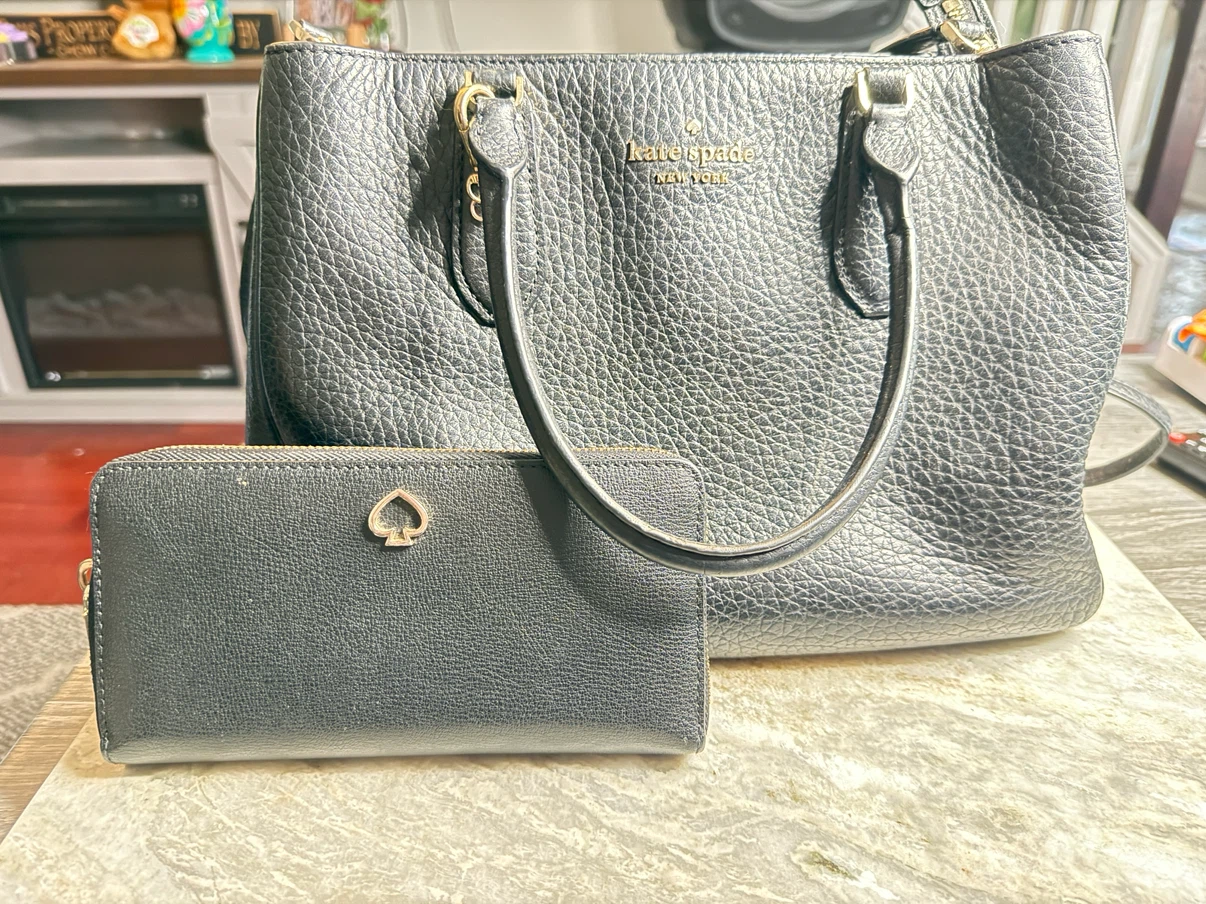 👜 Kate Spade Leighton Large Satchel + Robyn Wallet