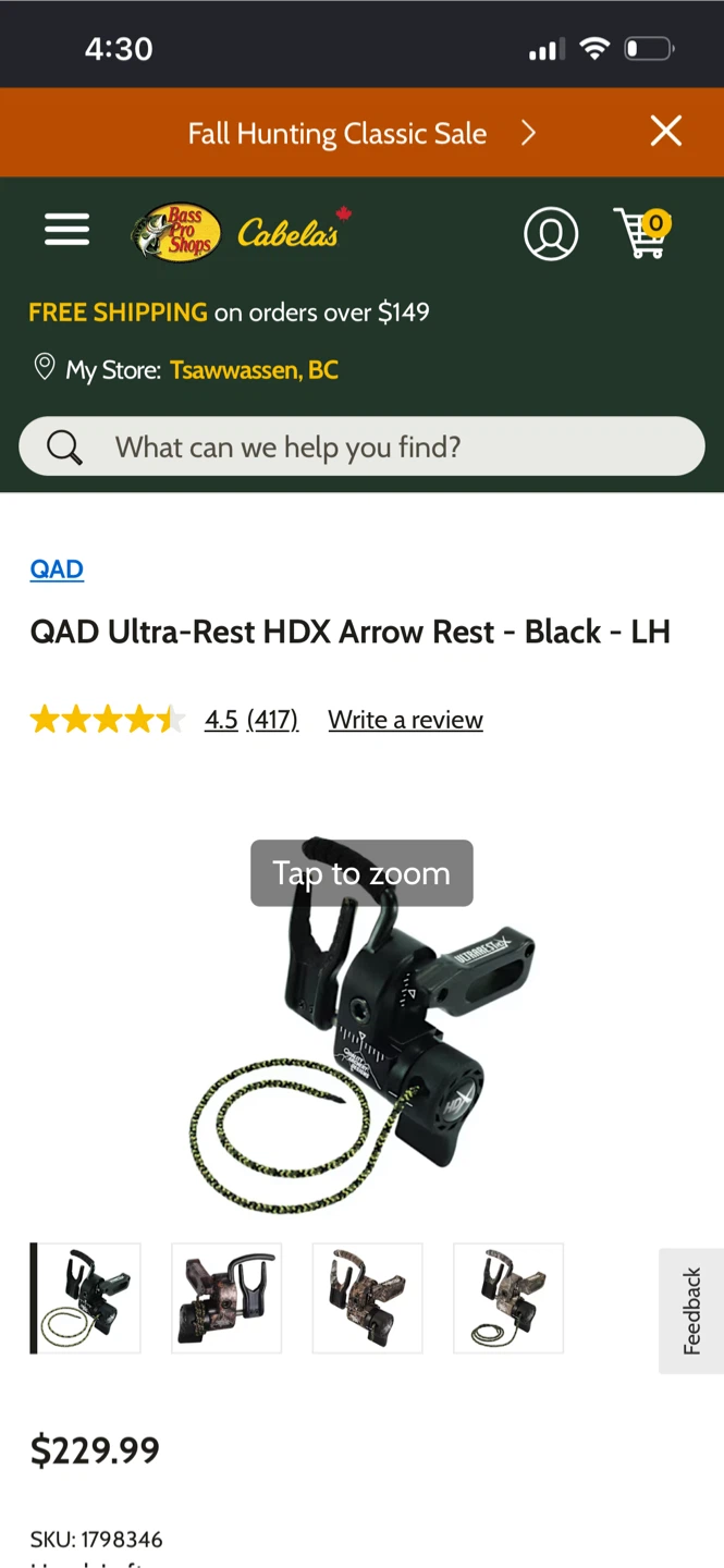 QAD Ultrarest HDX Drop-Away Arrow Rest – Black - photo 3