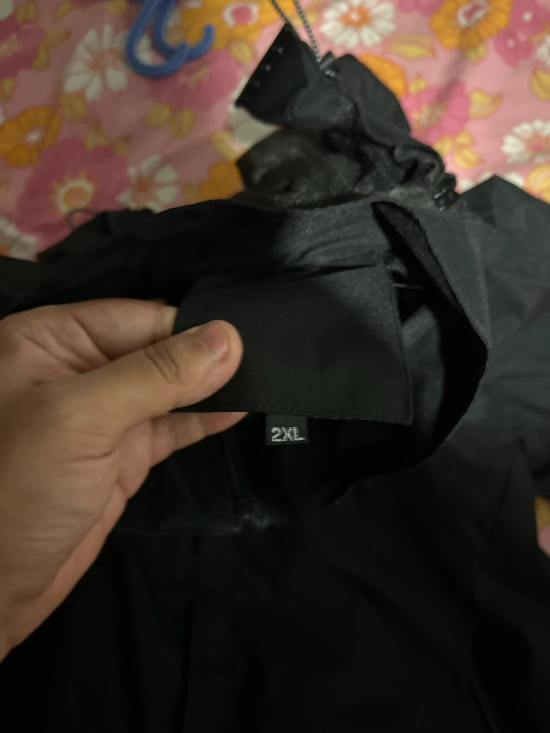 Black Hooded Rain Jacket - photo 2