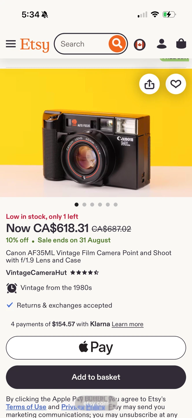 Canon AF35ML Auto Focus Camera - photo 4