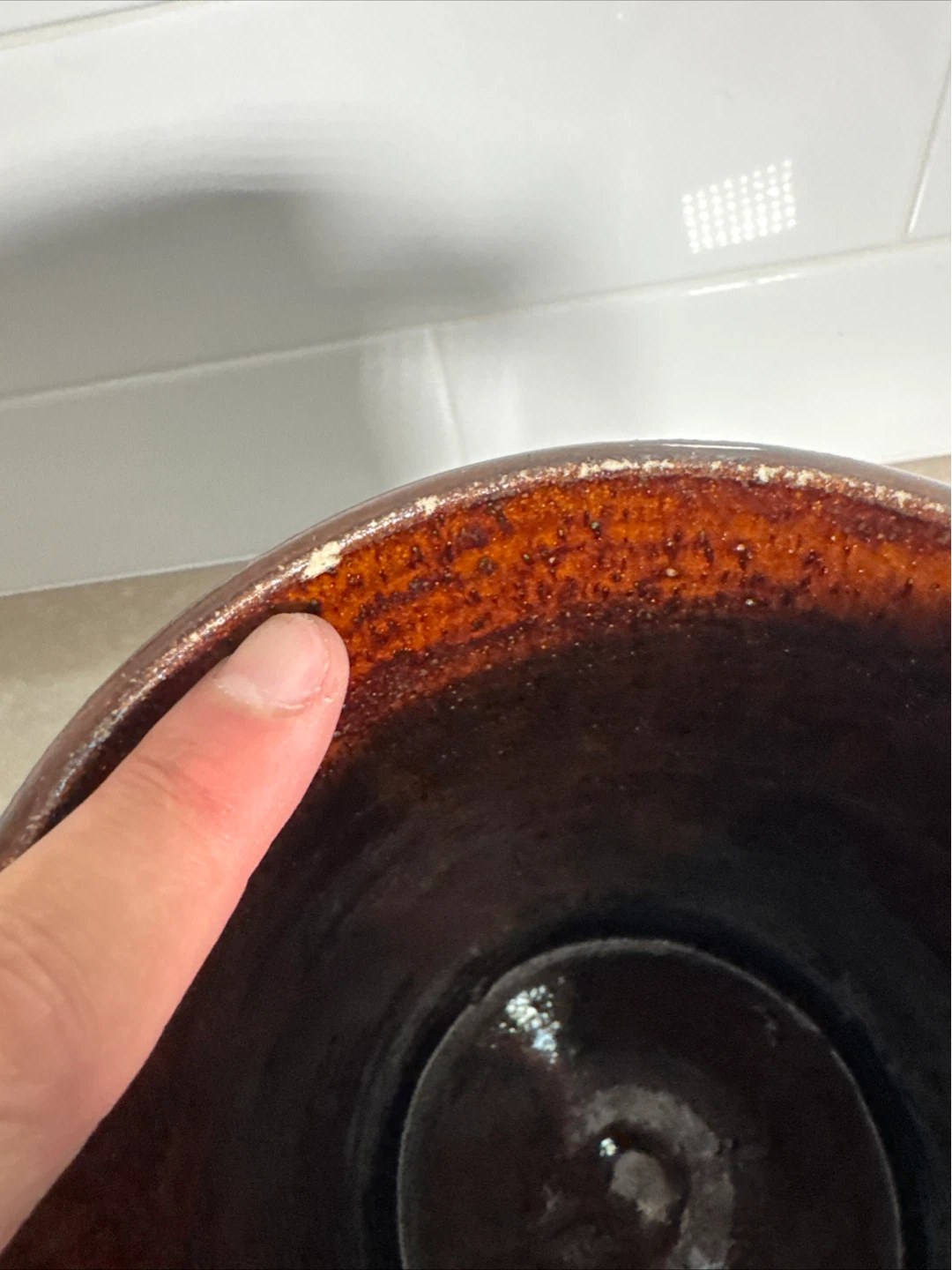 Vintage Brown Ceramic Pitcher - photo 5