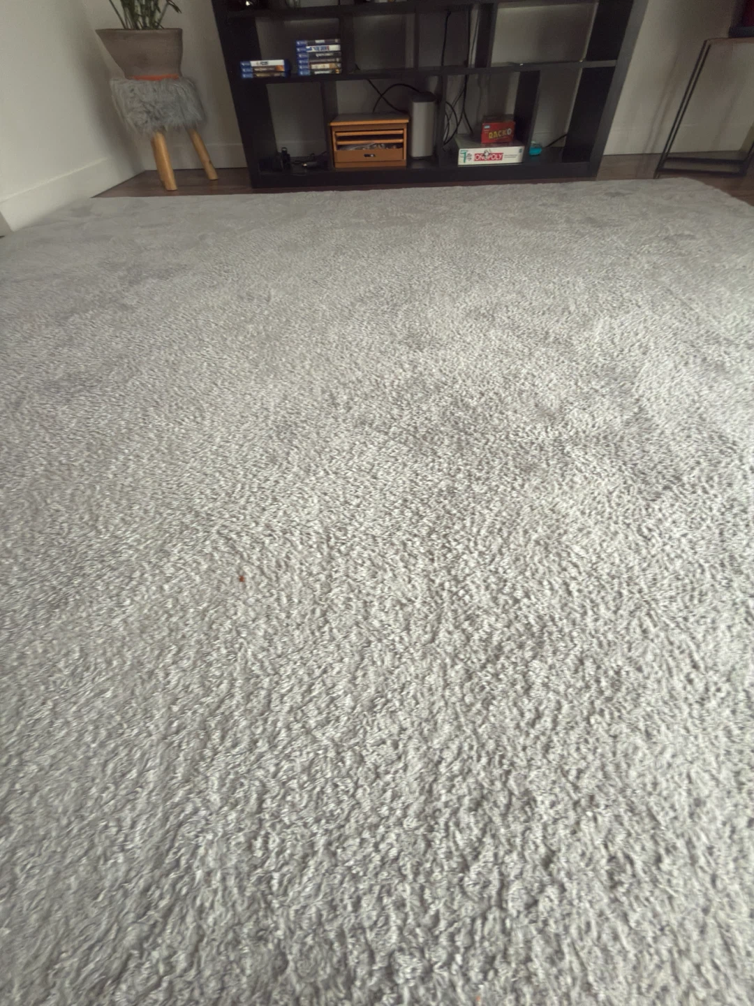2 Light Grey Plush Area Rug set for sale