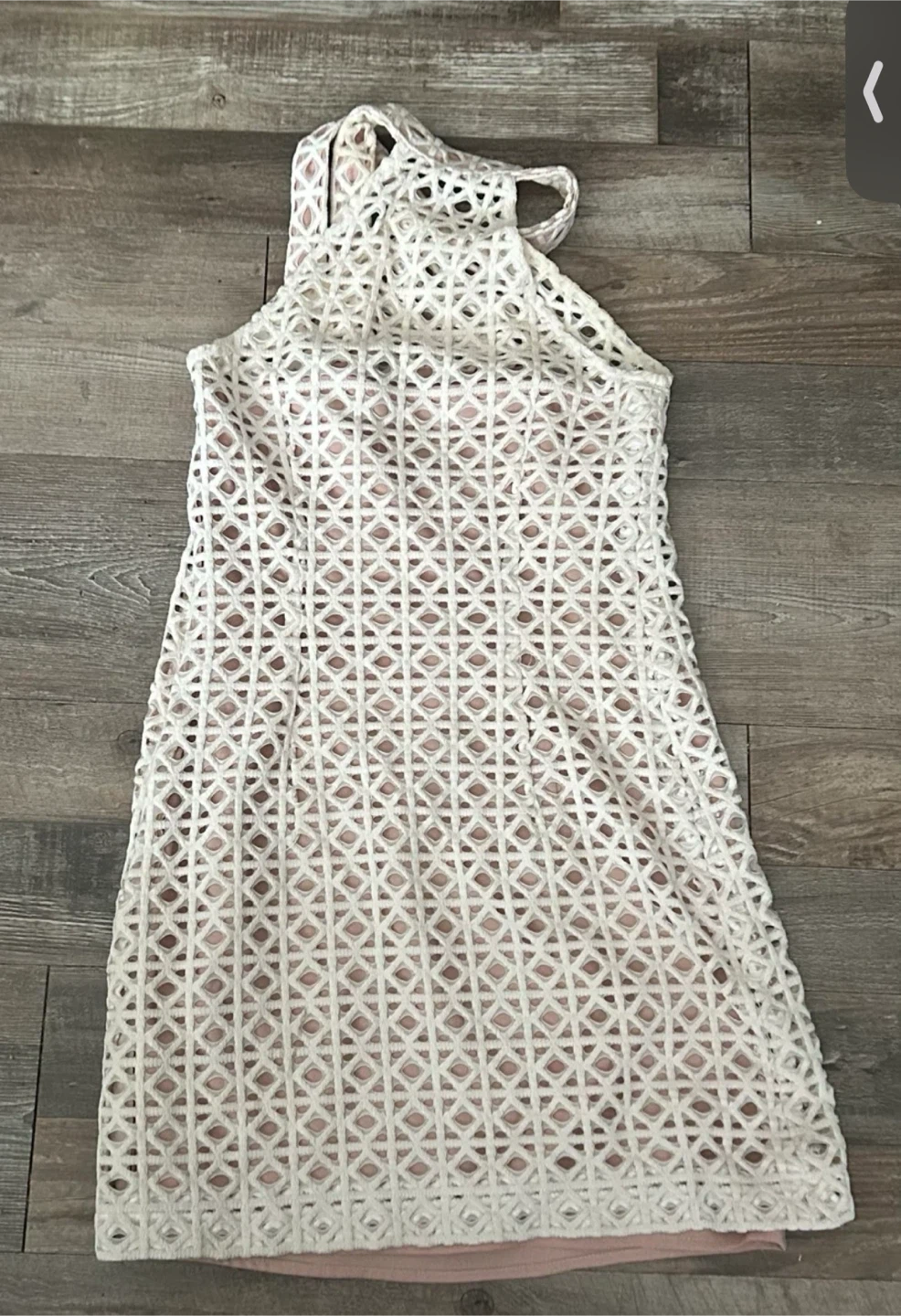 Dust Fairy White Crochet Mini Dress