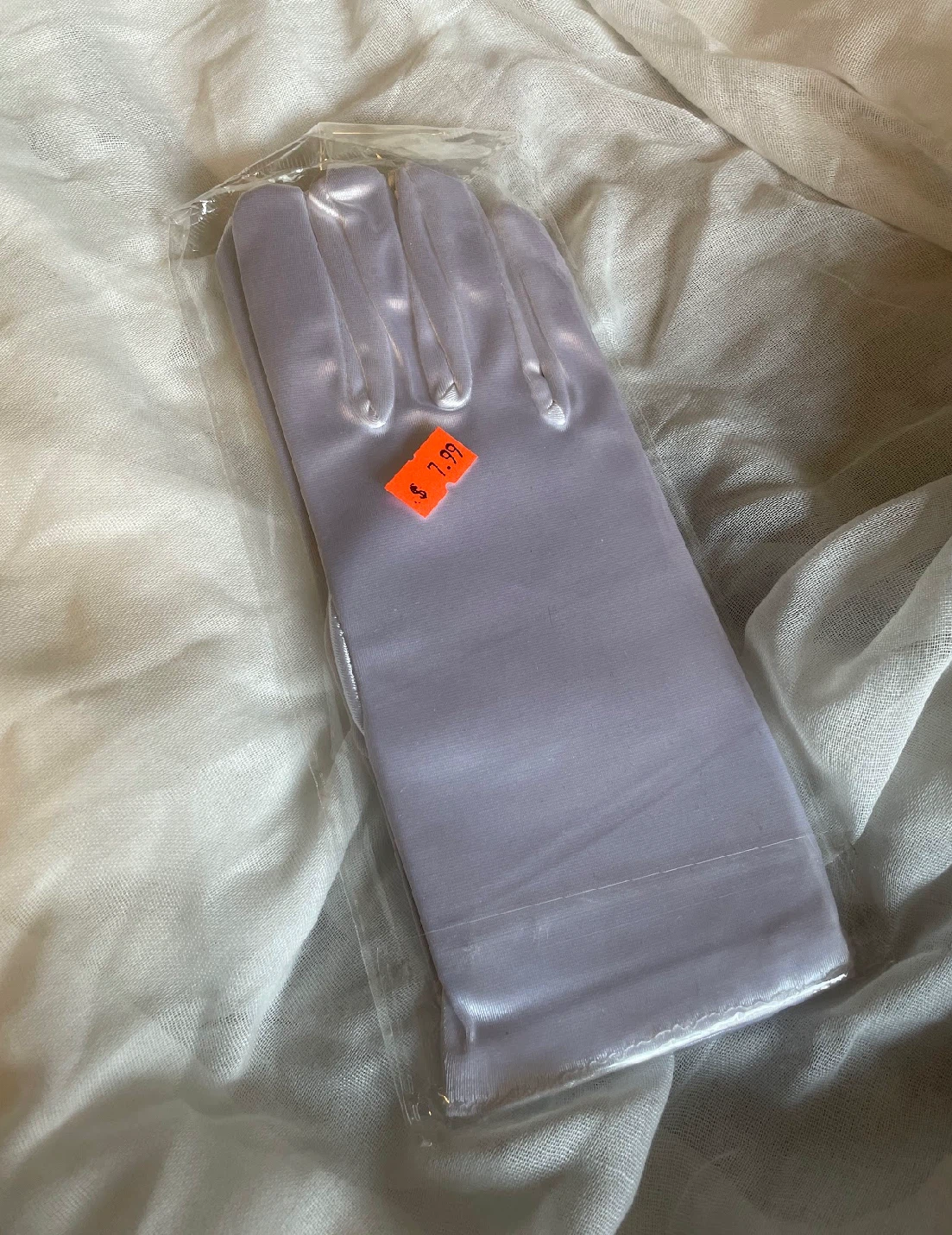Satin gloves