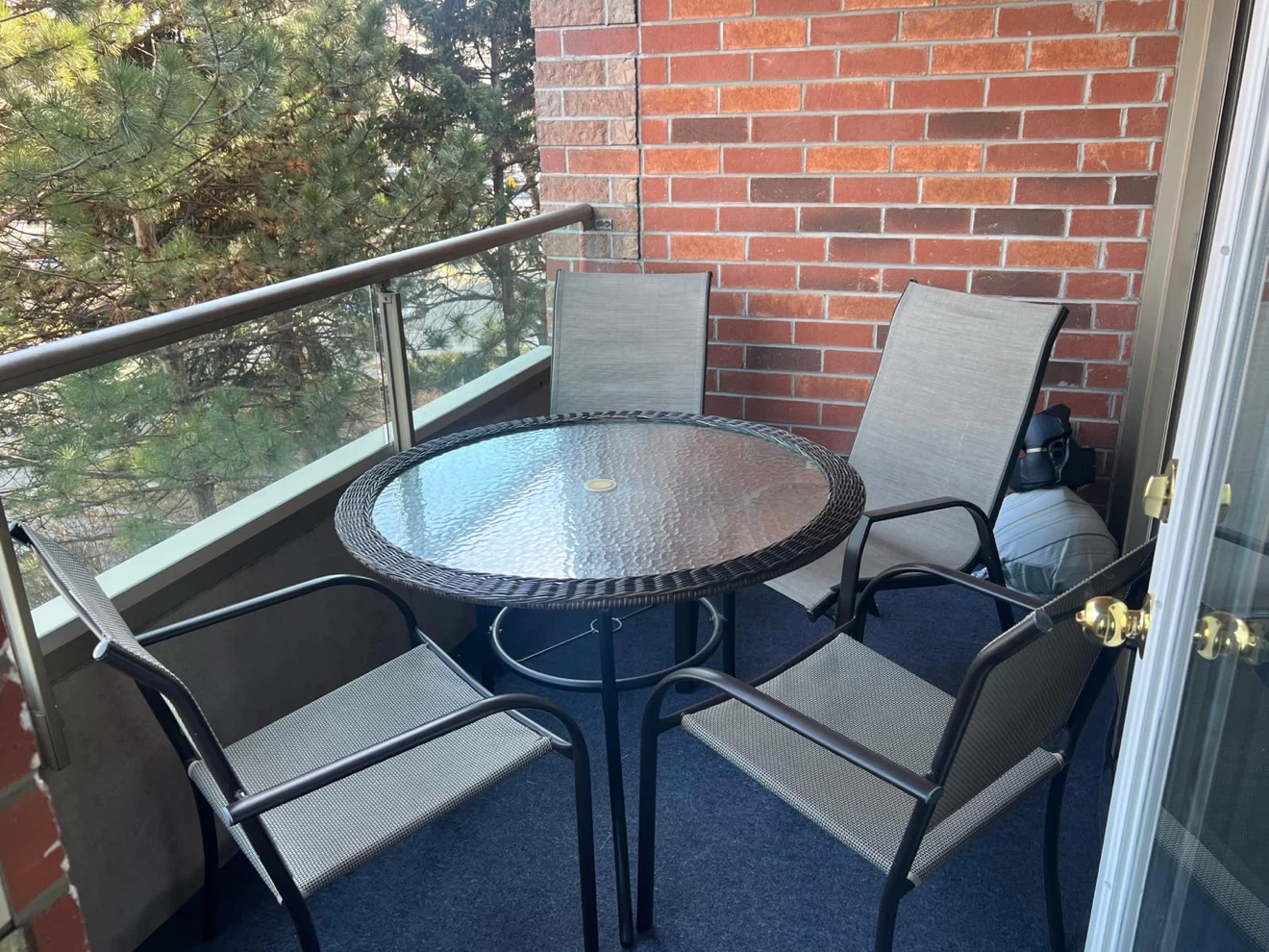 Glass Top Patio Table with 4 Chairs - photo 3