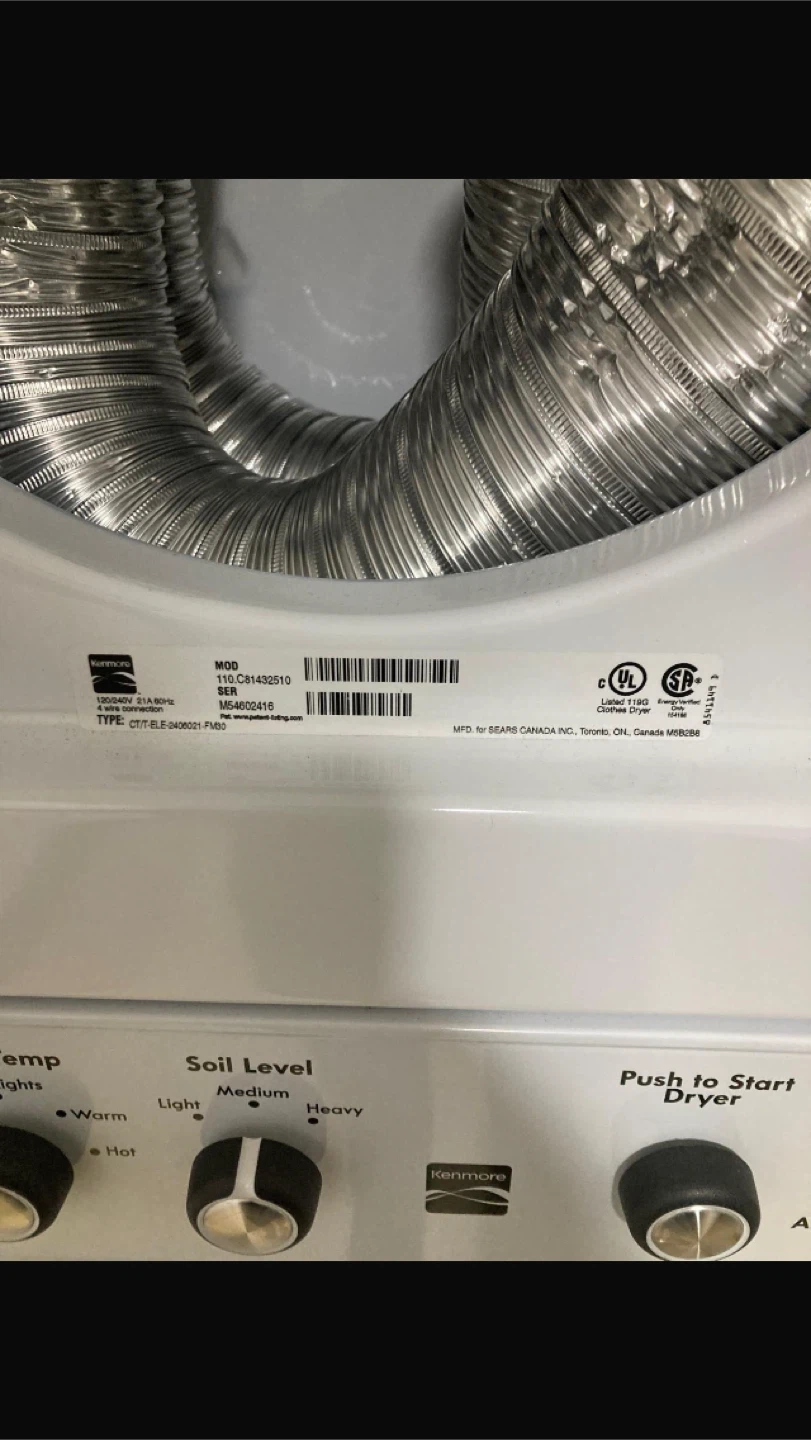 Kenmore Stackable Washer and Dryer - photo 5