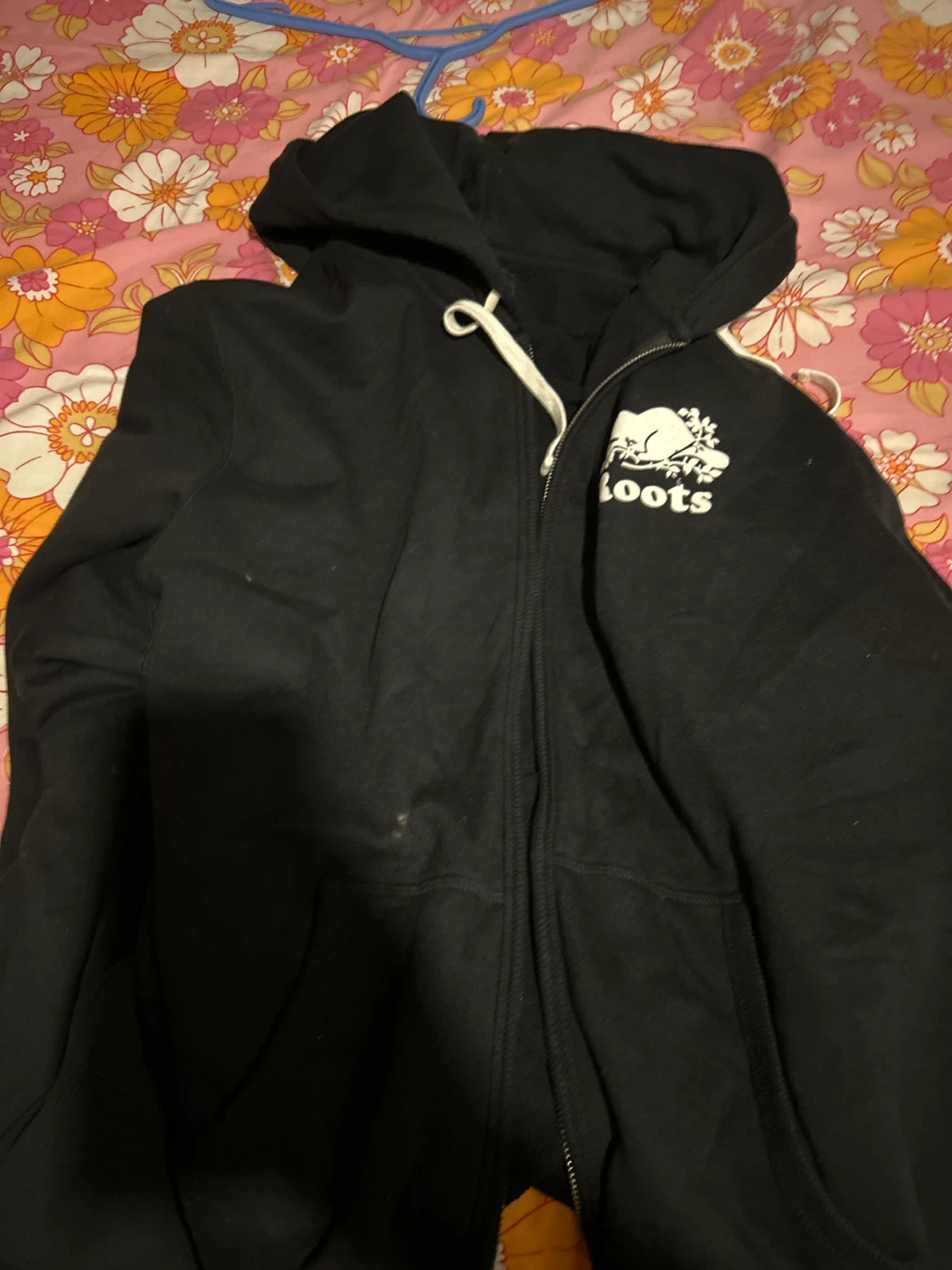 Roots Black Full Zip Hoodie
